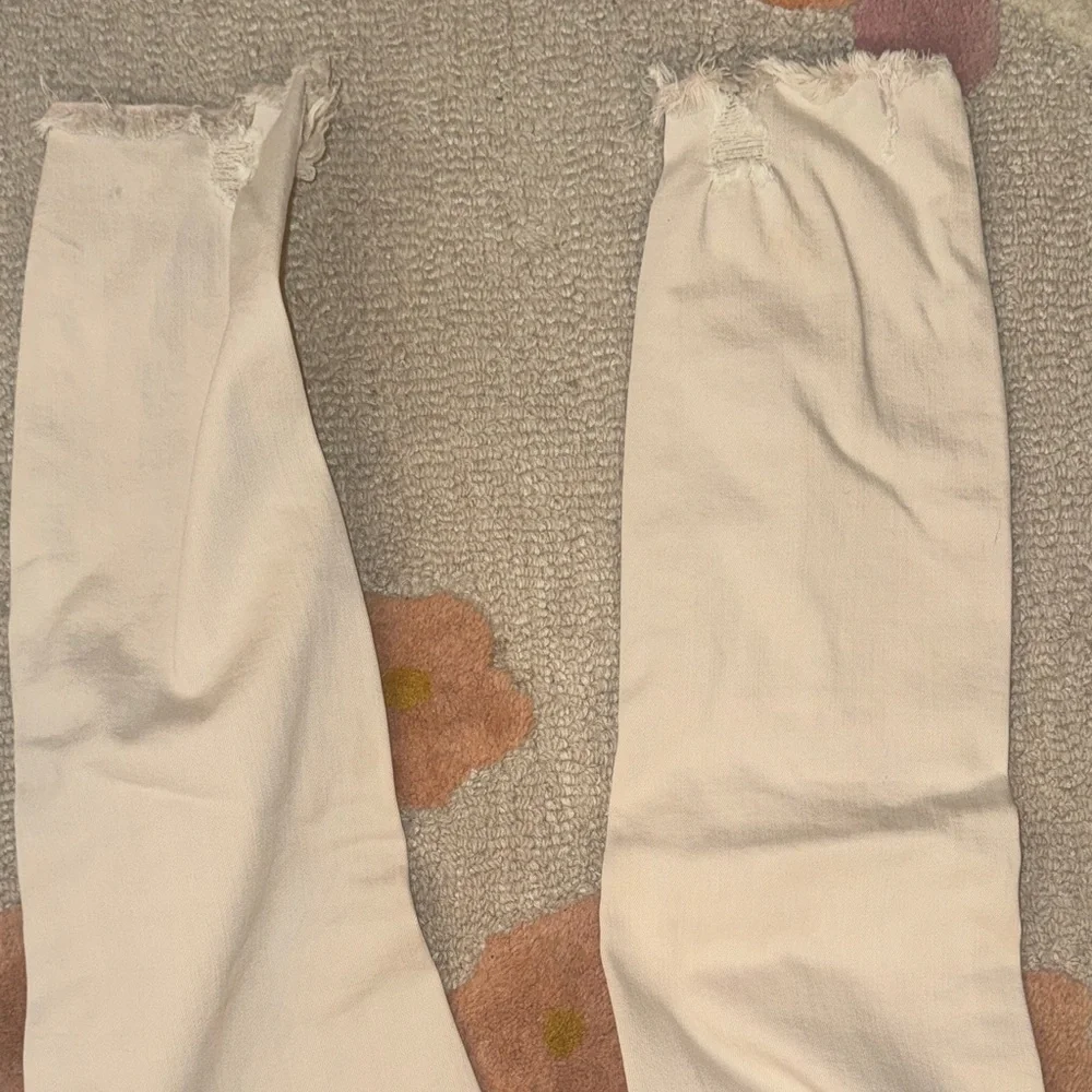 J Brand Women's Distressed Cream Ankle Jeans - Picture 13 of 16